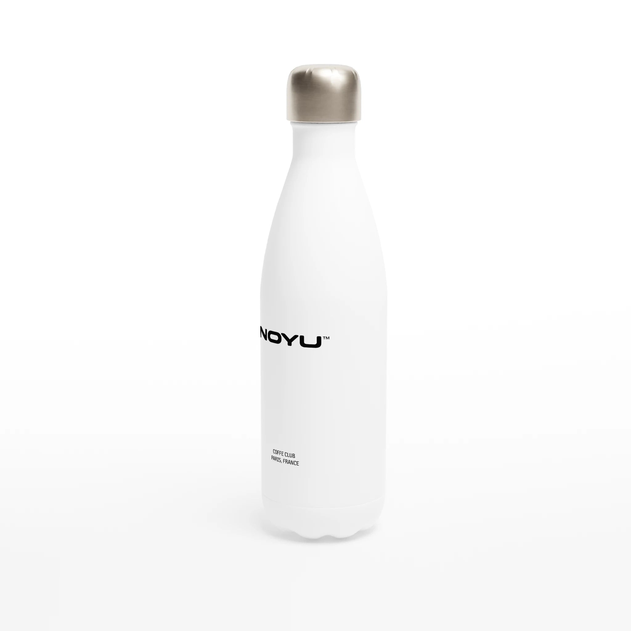 Bouteille acier inox NOYU 17oz mockup studio lifestyle — aesthetic water bottle FR