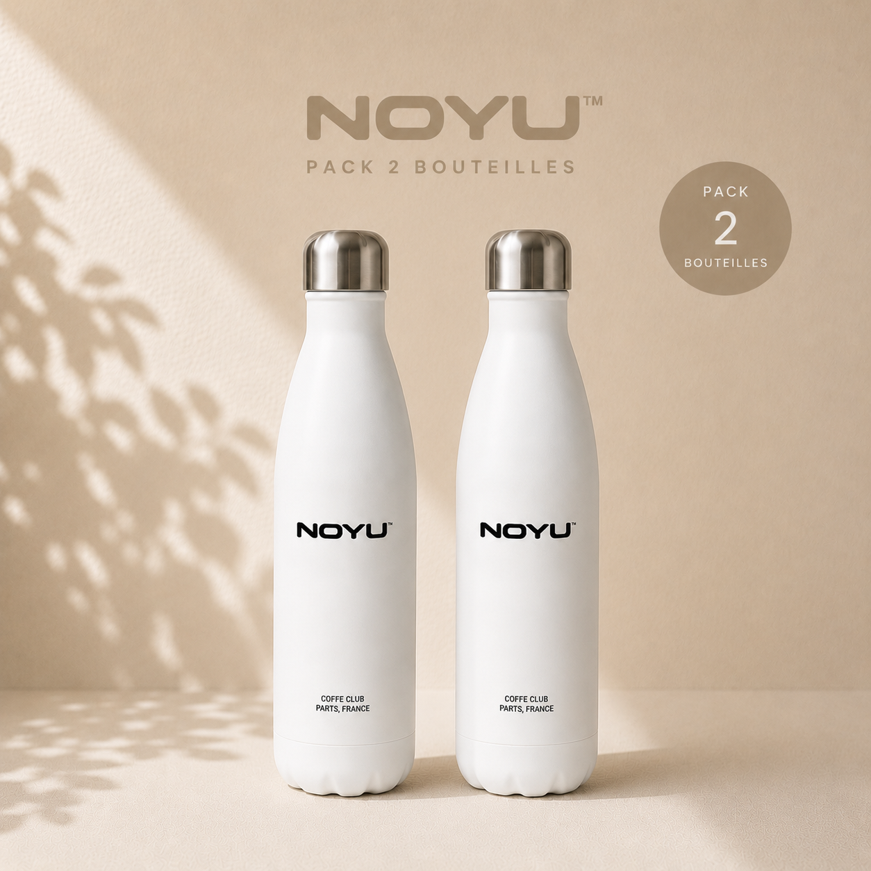 Pack Duo NOYU 2 Bouteilles Isothermes 17oz — insulated stainless bottles duo cadeau