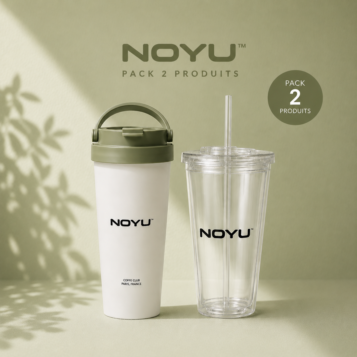 Pack Rituel NOYU Travel Mug + Iced Cup — insulated coffee mug et reusable iced tumbler