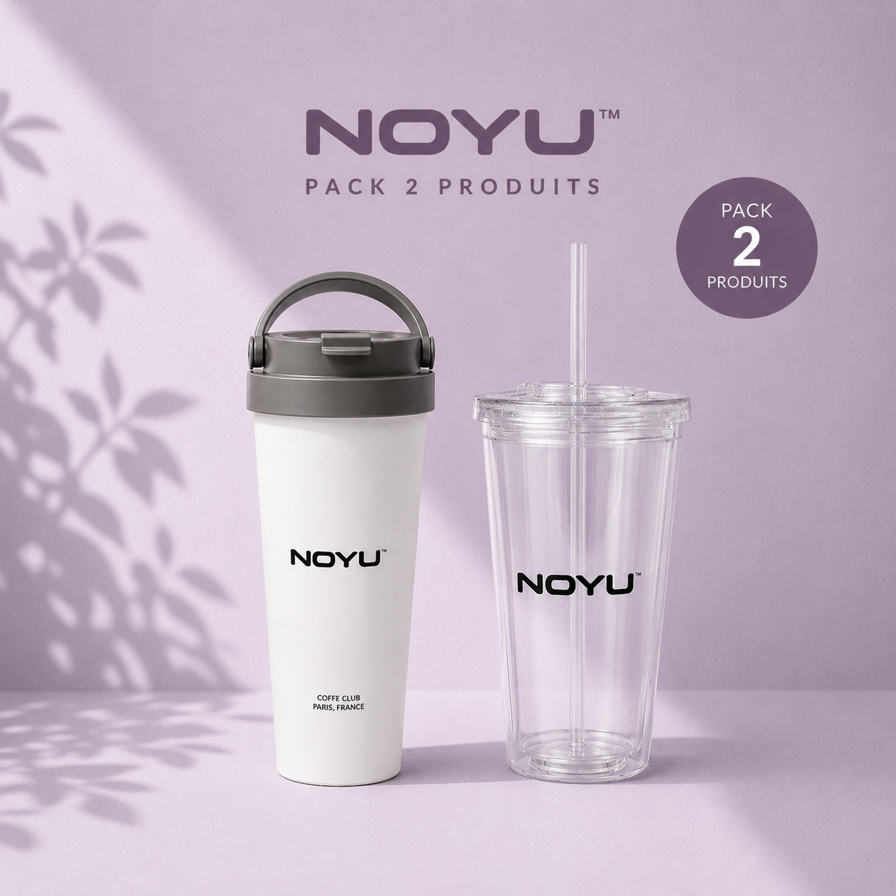 Pack NOYU Travel Mug + Iced cup — duo isotherme aesthetic café chaud froid summer