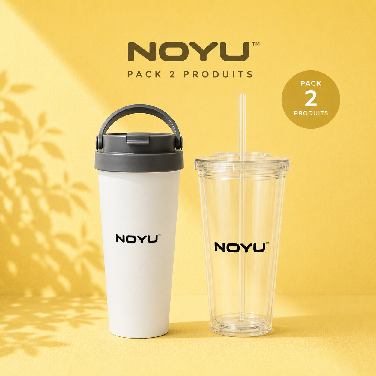 Pack Rituel Duo NOYU — travel coffee mug 15oz et gobelet iced 16oz duo cadeau
