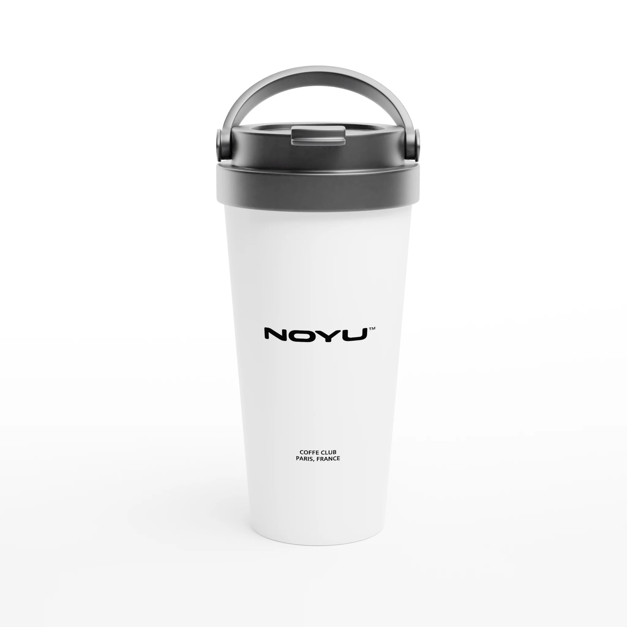 Travel mug NOYU 15oz mockup café — insulated stainless steel coffee mug double-wall